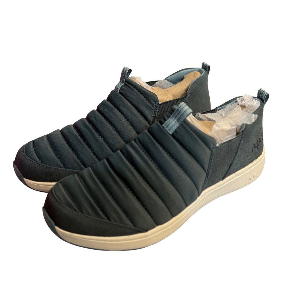 Ryka Pursuit Quilted SlipOns Dark Sea Green Walking Sneakers Shoes Women Size 10